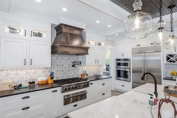 Interior, Kitchen, Pendant Lights, Recessed Lighting, Stainless Steel Appliances