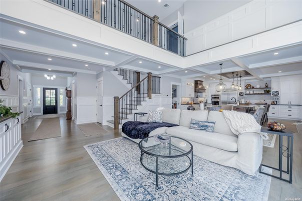 Interior, Kitchen, Living room, Pendant Lights, Recessed Lighting, Wood Texture Flooring