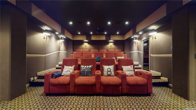 Home Theatre Room, Interior, Projection Screen, Recessed Lighting, Theatre Room