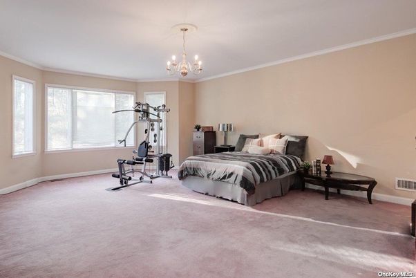 Bedroom, Chandelier, Fitness Equipment, Interior