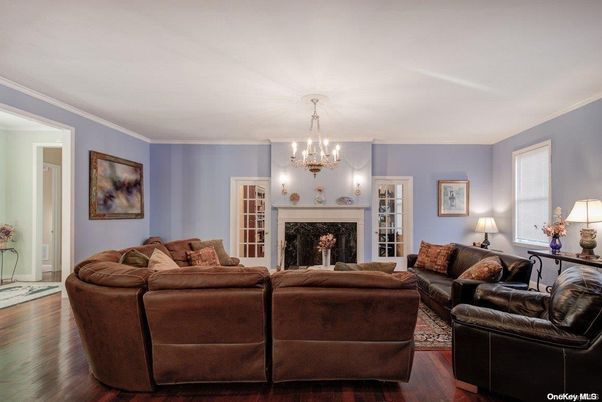 Chandelier, Fireplace, Interior, Living room, Wood Texture Flooring