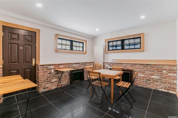 Dining room, Fireplace, Interior, Recessed Lighting