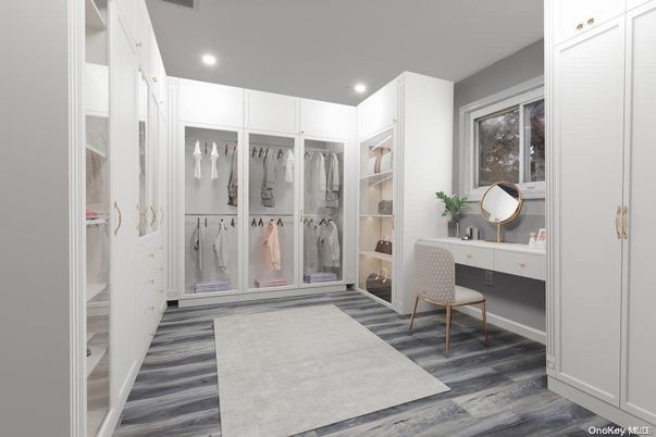 Interior, Recessed Lighting, Walk-in Closets, Wood Texture Flooring