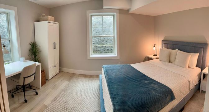 Bedroom, Interior, Wood Texture Flooring