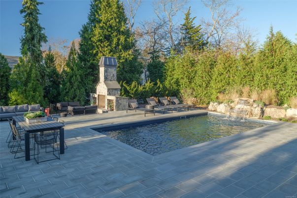 Exterior, Fireplace, Pool