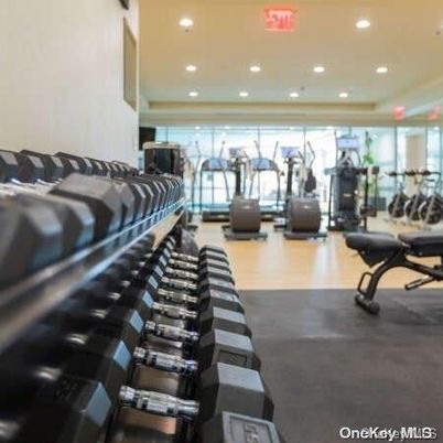 Fitness Equipment, Gym, Interior, Recessed Lighting