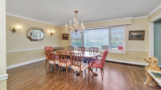 Chandelier, Dining room, Interior, Wood Texture Flooring