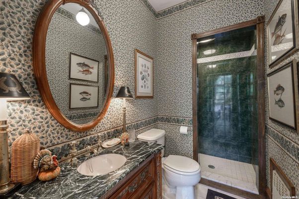 Bathroom, Glass Shower, Interior, Tile Countertops
