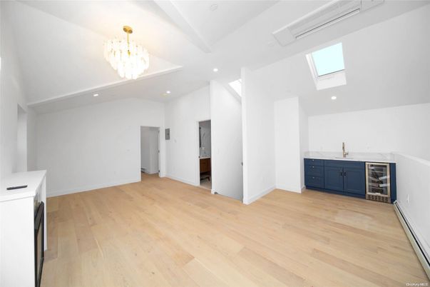 Chandelier, Empty room, Interior, Recessed Lighting, Wood Texture Flooring
