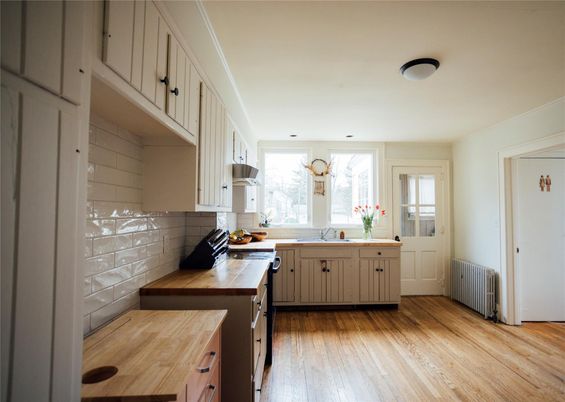Interior, Kitchen, Wood Texture Flooring