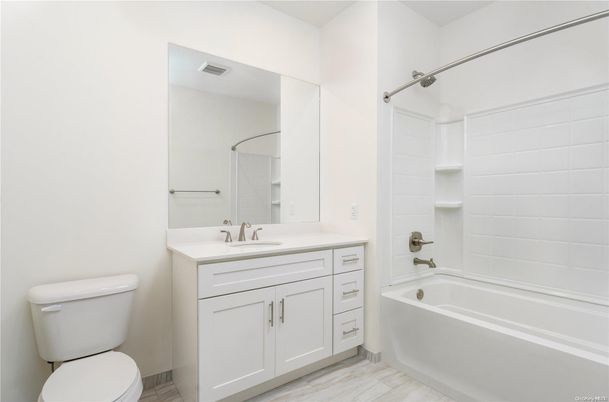 Bathroom, Dual Sink Vanities, Interior, Wood Texture Flooring