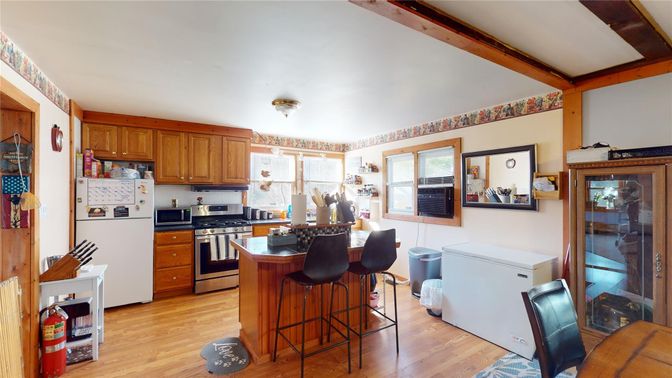 Interior, Kitchen, Wood Texture Flooring