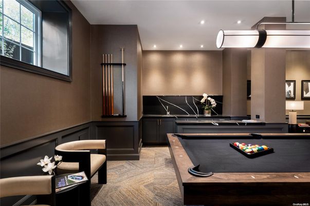 Billiard Table, Game Room, Interior, Recessed Lighting
