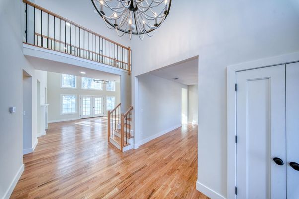 Chandelier, Interior, Wood Texture Flooring