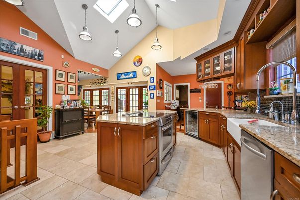 Interior, Kitchen, Pendant Lights, Tile Countertops