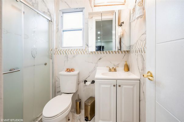 Bathroom, Glass Shower, Interior, Marble Walls