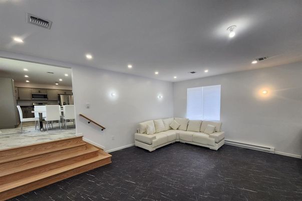Dining room, Interior, Kitchen, Living room, Recessed Lighting