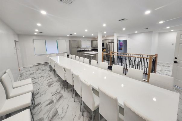 Interior, Kitchen, Marble, Recessed Lighting, Stainless Steel Appliances