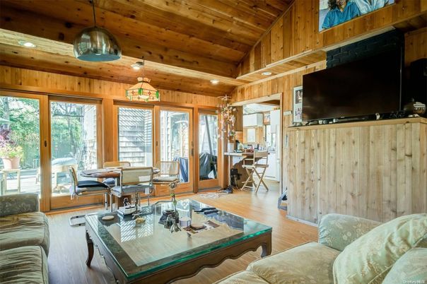Dining room, Interior, Living room, Wooden Ceilings, Wood Texture Flooring, Wooden Walls