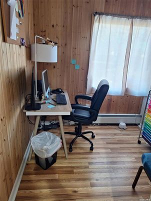 Home Office, Interior, Wood Texture Flooring, Wooden Walls