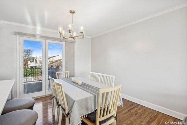 Chandelier, Dining room, Interior, Wood Texture Flooring