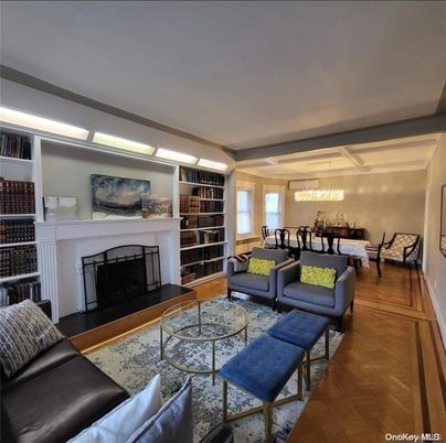 Dining room, Fireplace, Interior, Living room, Wood Texture Flooring