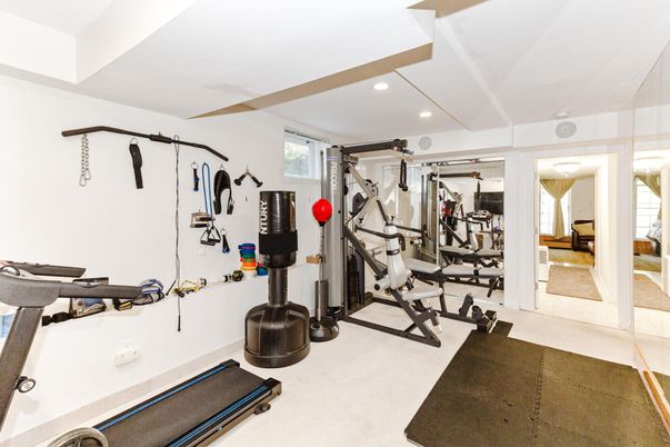 Fitness Equipment, Gym, Interior, Recessed Lighting