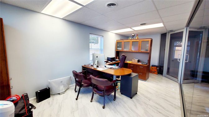 Home Office, Interior, Marble, Recessed Lighting