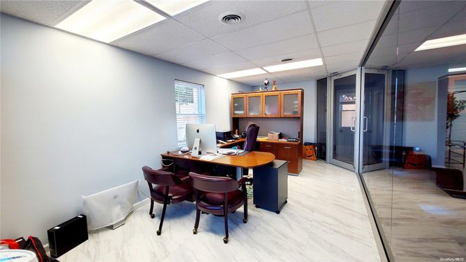 Home Office, Interior, Marble, Pendant Lights, Recessed Lighting