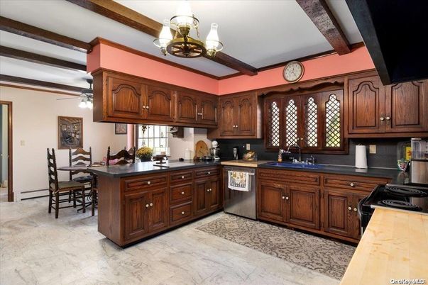 Dining room, Interior, Kitchen, Wooden Beams