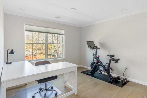 Fitness Equipment, Home Office, Interior, Wood Texture Flooring