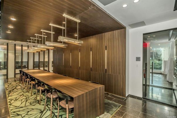 Dining room, Interior, Pendant Lights, Recessed Lighting, Wooden Walls