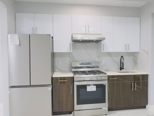Interior, Kitchen, Marble Walls, Stainless Steel Appliances