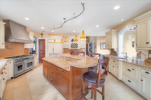 Interior, Kitchen, Pendant Lights, Recessed Lighting, Stainless Steel Appliances