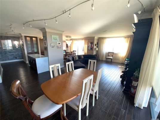 Dining room, Fireplace, Interior, Living room, Wood Texture Flooring