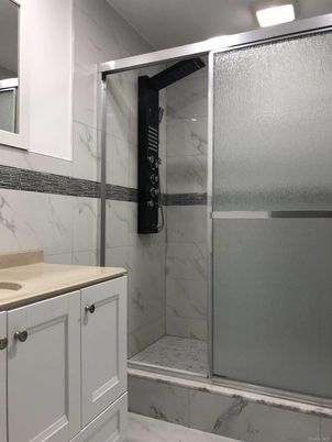 Bathroom, Glass Shower, Interior, Marble, Marble Walls