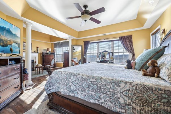 Bedroom, Fireplace, Interior