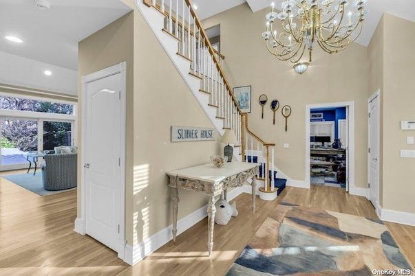 Chandelier, Interior, Recessed Lighting, Wood Texture Flooring