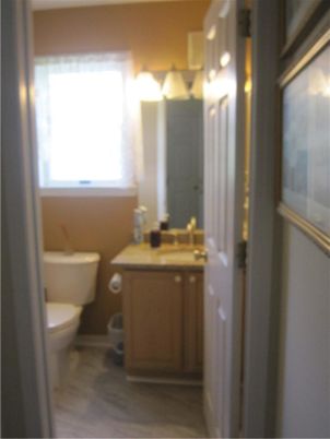 Bathroom, Glass Shower, Interior, Wood Texture Flooring