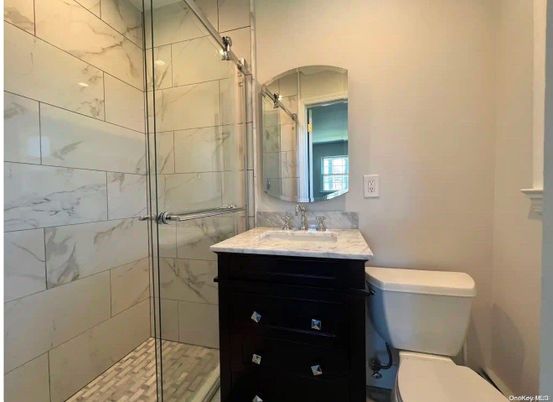 Bathroom, Glass Shower, Interior, Marble Walls