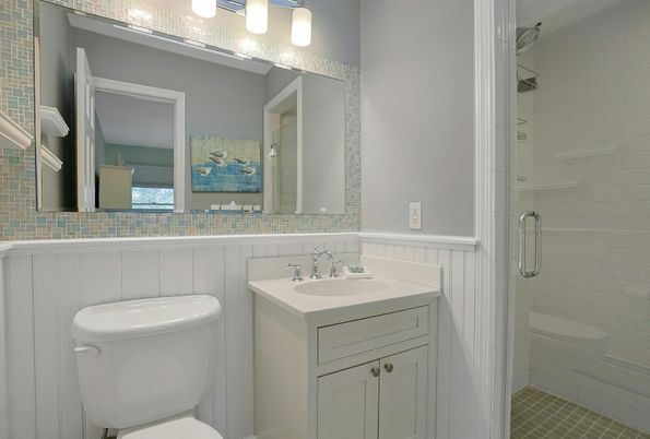 Bathroom, Dual Sink Vanities, Glass Shower, Interior