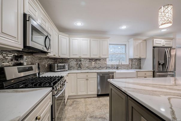 Interior, Kitchen, Recessed Lighting, Stainless Steel Appliances