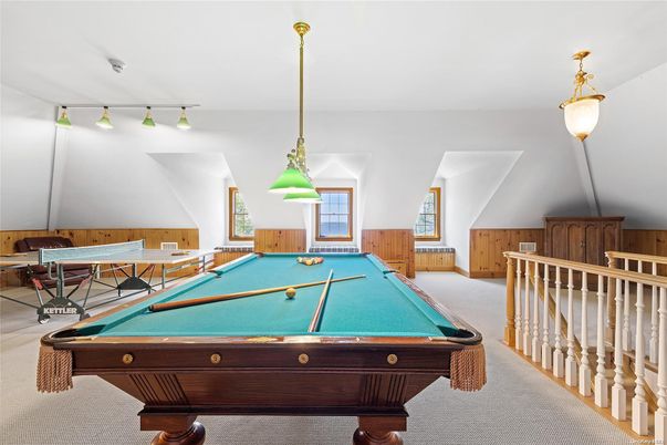 Billiard Table, Game Room, Interior, Pendant Lights
