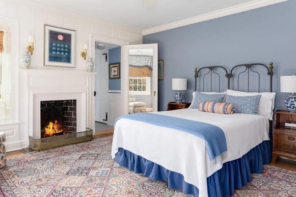 Bedroom, Fireplace, Interior