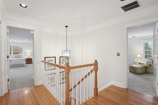Bedroom, Interior, Pendant Lights, Recessed Lighting, Wood Texture Flooring