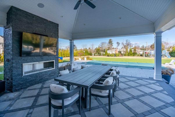 Backyard, Exterior, Fireplace