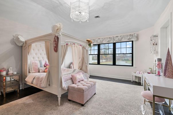 Bedroom, Chandelier, Interior