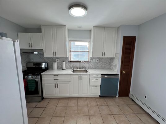 Interior, Kitchen, Marble Walls, Stainless Steel Appliances