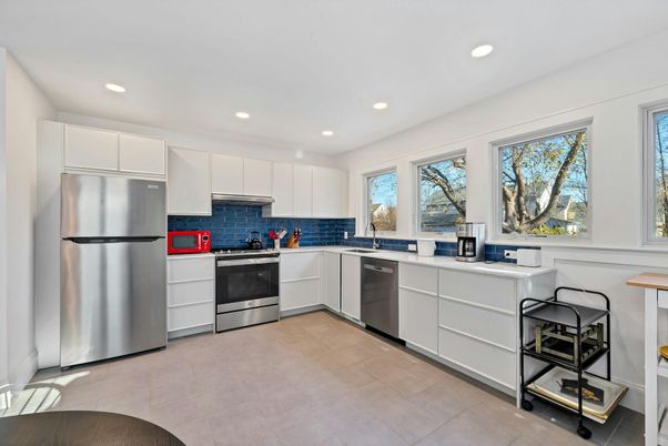 Interior, Kitchen, Recessed Lighting, Stainless Steel Appliances