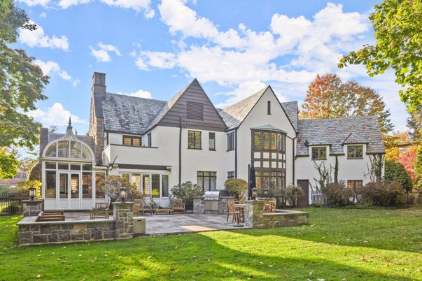 Backyard, Exterior, Facade, Tudor Revival